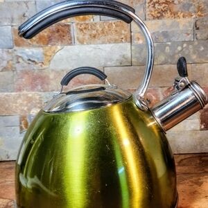 Stainless steel Ch'A Tea Kettle • Tea Pot With Whistle • 3-Quart •  Very Sturdy